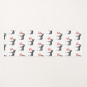 バブルガムゼブラ吹のバブルパターン ヨガマット (正面(横))