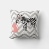 バブルガムゼブラ吹の気泡 クッション (正面)