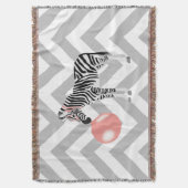バブルガムゼブラ吹の気泡 スローブランケット (正面縦)