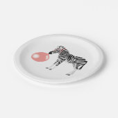 バブルガムゼブラ吹の気泡 ペーパープレート (アングル)