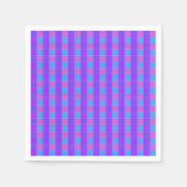 バブルガムタータンチェックプリント スタンダードカクテルナプキン (正面)