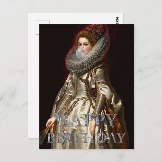 バブルガムディーバ マルケサ 誕生日おめでとう ポストカード (正面/裏面)