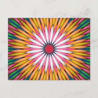 バブルガムデジタカラフルルアートポストカード ポストカード