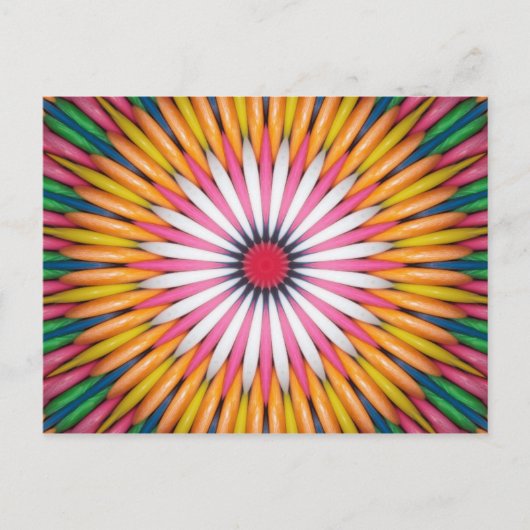 バブルガムデジタカラフルルアートポストカード ポストカード (正面)