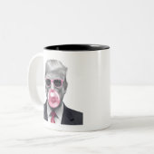 バブルガムトランプ2024トランプの投票 ツートーンマグカップ (正面左)