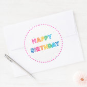 バブルガムハッピーバースデーパーティー ラウンドシール (封筒)