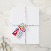 バブルガムバレンタインメッセージカード ギフトタグ (より糸付き)