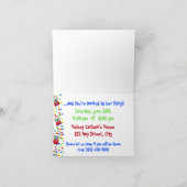 バブルガムパーティー招待状 招待状 (内部)