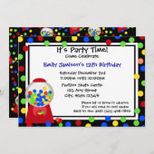 バブルガムパーティー 招待状 (正面/裏面)