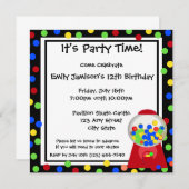 バブルガムパーティー 招待状 (正面/裏面)