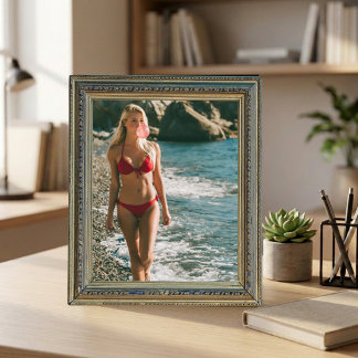 バブルガムビーチベイビー 海岸の夏の壁のアート  ポスター