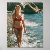 バブルガムビーチベイビー 海岸の夏の壁のアート ポスター (正面)