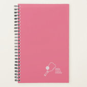 バブルガムピンクのピックボールのパーソナルウィークリー プランナー手帳 (正面)