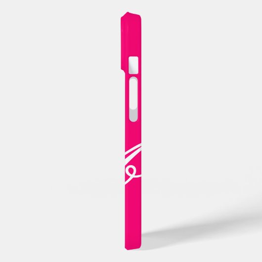 バブルガムピンクのモノグラムケース – メイトiPhone 14ケース Case-Mate iPhoneケース (裏面 / 左)