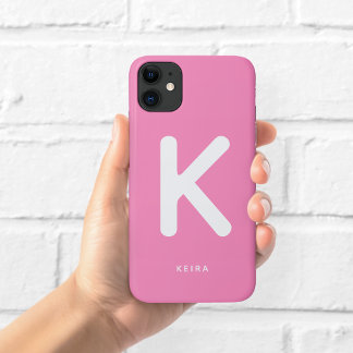バブルガムピンクのモノグラムスマホケース iPhone 11 ケース
