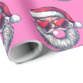 バブルガムピンクサンタサングラス ラッピングペーパー (ロールコーナー)