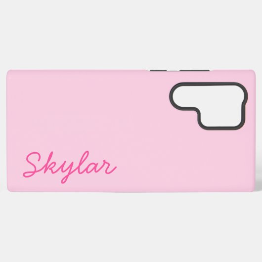 バブルガムピンクホットピンクカスタム色の名前 SAMSUNG GALAXYケース (裏面横)