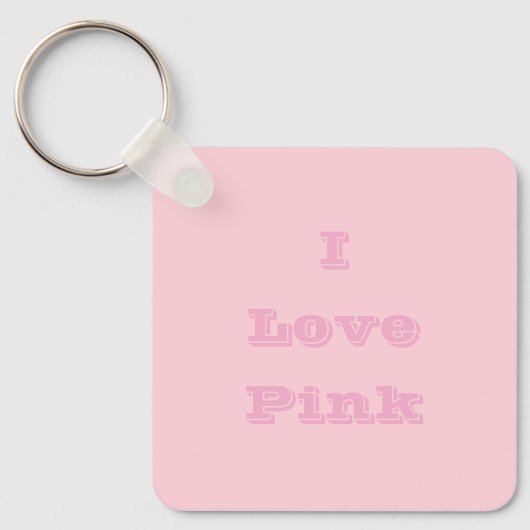 バブルガムピンク プレティー アンド ヤミー ソリッド カラー キーホルダー (正面)