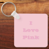 バブルガムピンク プレティー アンド ヤミー ソリッド カラー キーホルダー (正面)