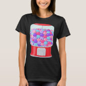 バブルガムマシン ガムボールマシン 裏面にレインボー Tシャツ (正面)