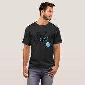 バブルガムメガネのコーギーの犬のコーギー Tシャツ (正面フル)