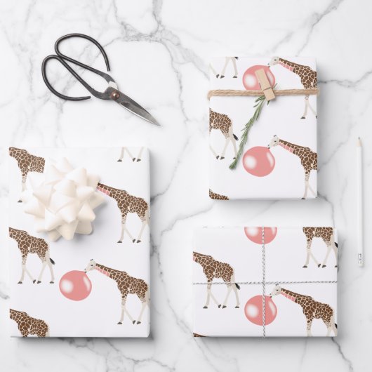 バブルガム吹キリンの泡 ラッピングペーパーシート (正面)