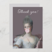 バブルガム吹ディヴァのピンクのバブルガム サンキューカード (正面/裏面)