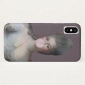 バブルガム吹ディヴァのピンクのバブルガム Case-Mate iPhoneケース (裏面(横))