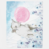 バブルガム水色ピグマイママ&ベビーGetYerGoat™ フリースブランケット (正面)