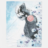 バブルガム水色Pygmyママ – ベビーGetYerGoat™ フリースブランケット (正面)