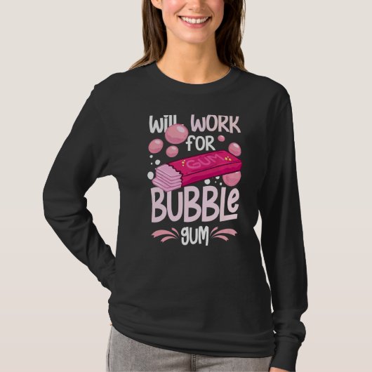 バブルガム玉ガム咀嚼ガム1 Tシャツ (正面)