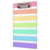 バブルガム虹と白ストライプ色 クリップボード (左)