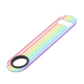 バブルガム虹と白ストライプ色 スピード栓抜き (正面アングル)