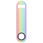 バブルガム虹と白ストライプ色 スピード栓抜き (裏面)