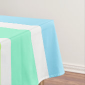 バブルガム虹と白ストライプ色 テーブルクロス (インサイチュ)