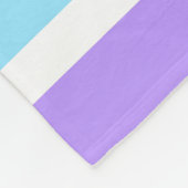 バブルガム虹と白ストライプ色 フリースブランケット (角)