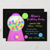 バブルガム誕生日 招待状 (正面/裏面)