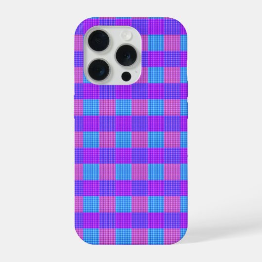 バブルガム タータンチェックプリント iPhoneケース (裏面)