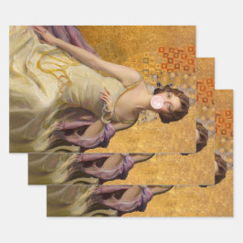 バブルガムDiva金ゴールド ラッピングペーパーシート