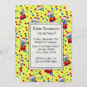 バブルガンボールパーティの招待状 招待状 (正面/裏面)