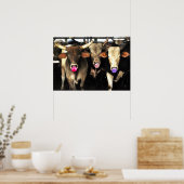 バブルガ吹ムのロデオ・ブル牛の西洋美術 ポスター (キッチン)