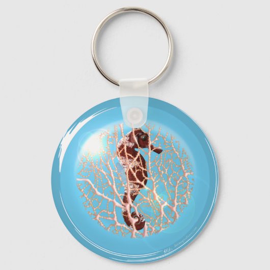 バブルキーチェーンの乗馬 キーホルダー (正面)