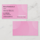 バブルクラウド – ピンク色のシ淡い色のェーズ 名刺 (正面/裏面)