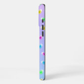 バブルグムガカラフルラスハートバルーンバレンタイン iPhoneケース (左側面)