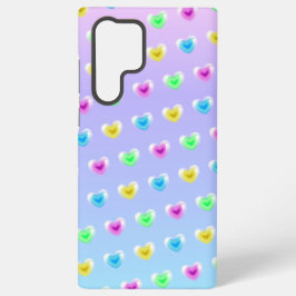 バブルグムガカラフルラスハートバルーンバレンタイン SAMSUNG GALAXY S22 ULTRAケース