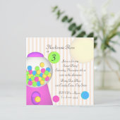 バブルグムキャンディ誕生日 招待状 (スタンド正面)