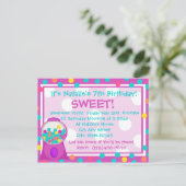 バブルグムトリート招待状 インビテーションポストカード (スタンド正面)