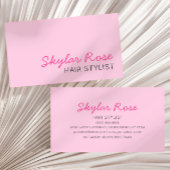 バブルグムピンクとホットピンクガーリーかわいい 名刺