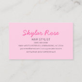 バブルグムピンクとホットピンクガーリーかわいい 名刺 (裏面)