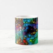 バブルサイケデリックバースト抽象芸術デイジー コーヒーマグカップ (中央)